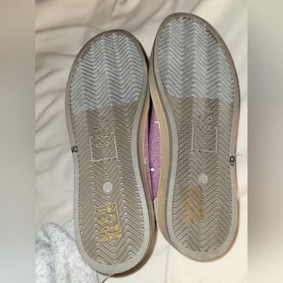 ShuShop Piera Pink Glitter Sneakers Retro-inspired Low-top White Star 8.5 NWOT - Picture 5 of 10